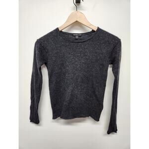James Perse Women's Cashmere Loose CRewneck. Sweater, Size 0/XS, Charcoal Color